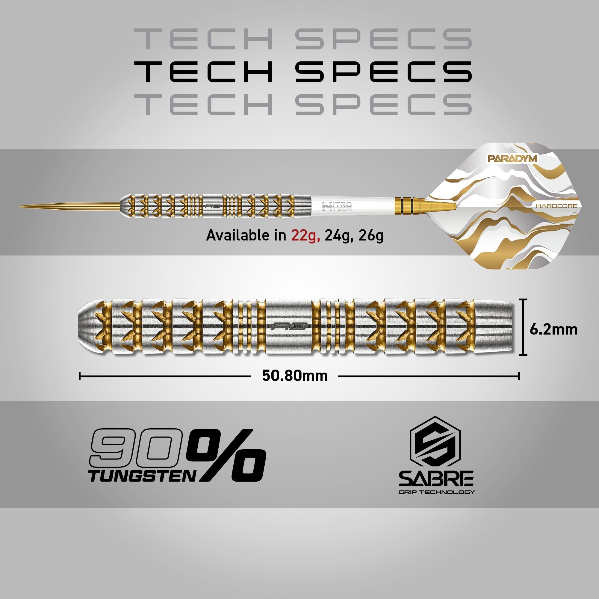 Red Dragon Paradym Darts – Gold- und Silberparallel