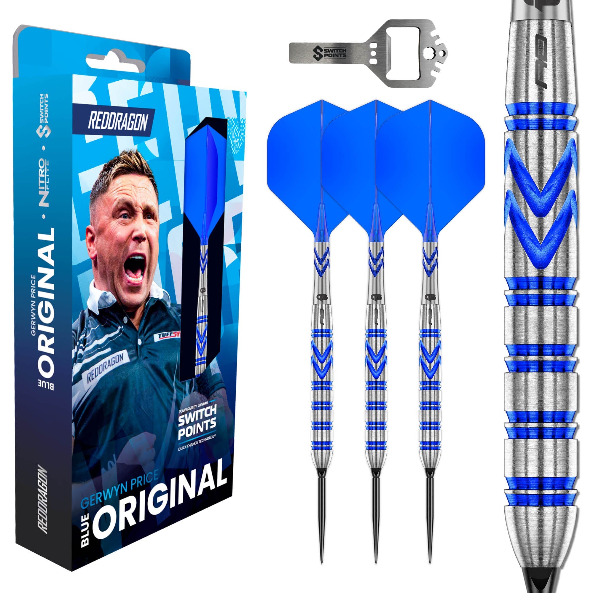 Gerwyn Price Iceman Blue 90% Switch Point Darts