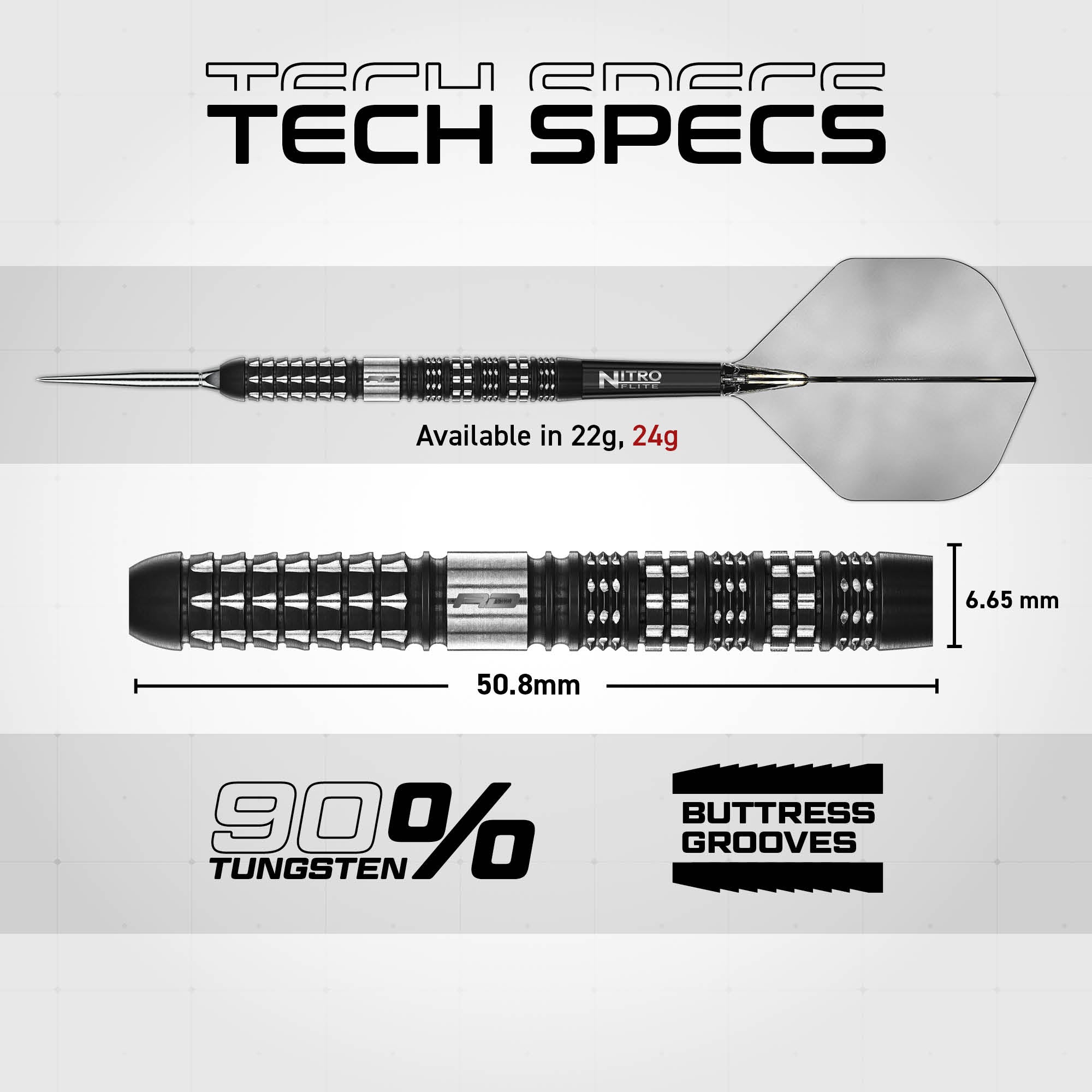 Recon 90% Switch Point Darts - Parallel