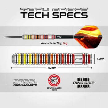 Furnace 90 % Tungsten Core Steel Tip Darts