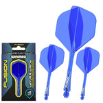 Fusion #2 Integrated Flight & Shaft - Neon Blue