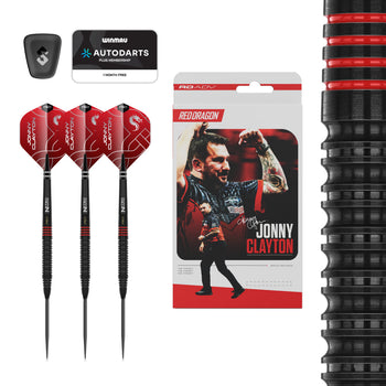 Fléchettes Jonny Clayton RD-ADV 90 % à pointe interchangeable
