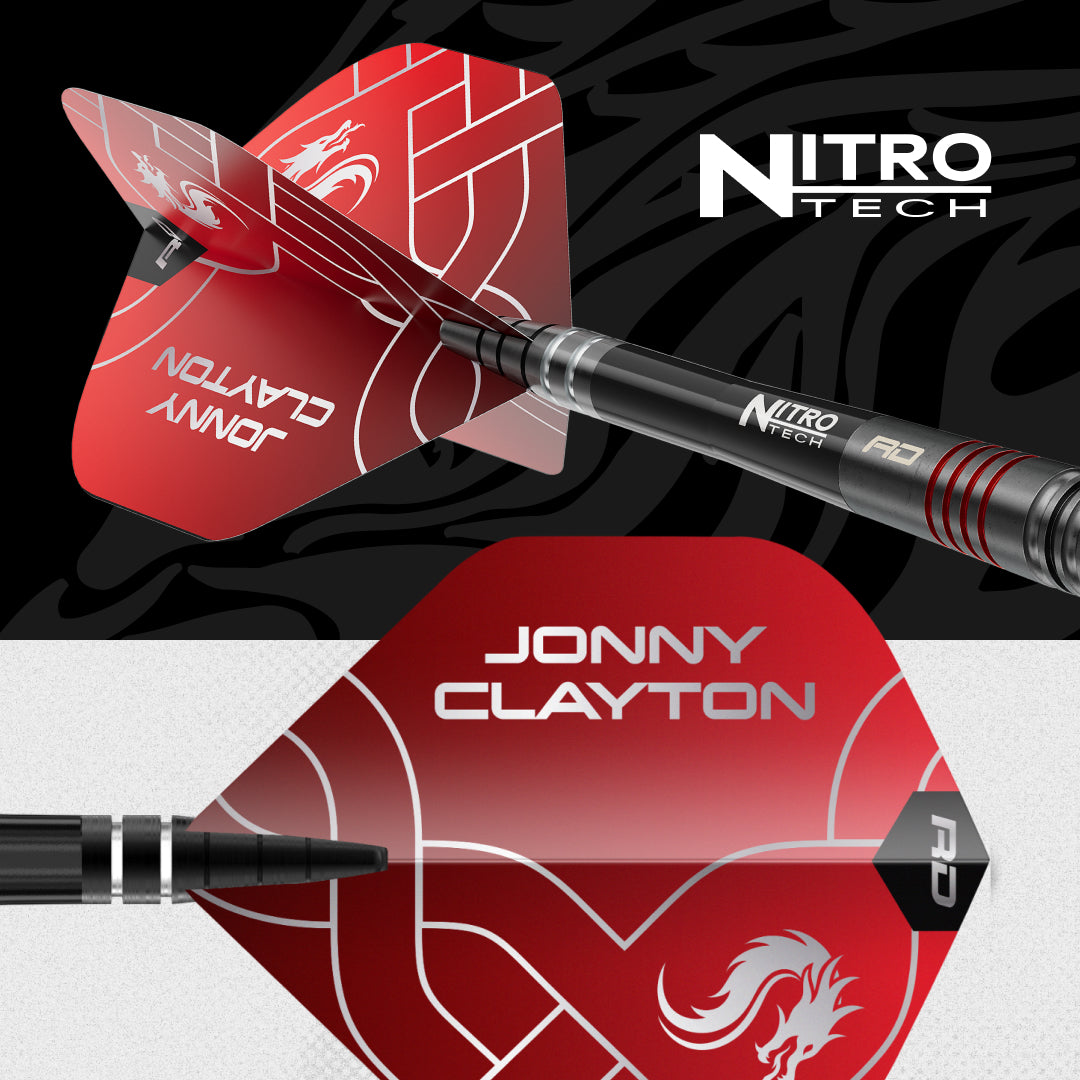 Fléchettes Jonny Clayton RD-ADV 90 % à pointe interchangeable