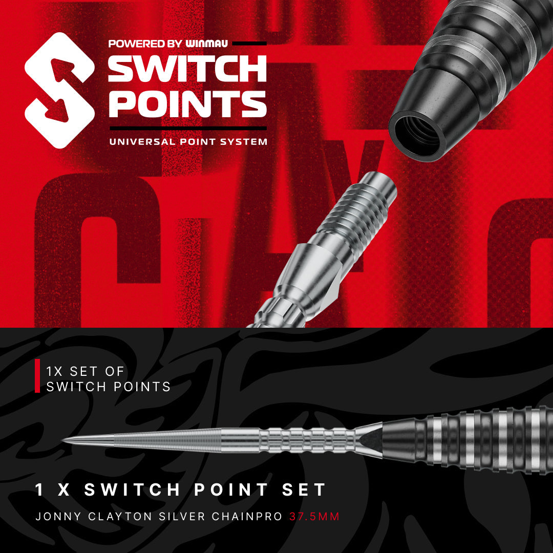 Fléchettes Jonny Clayton RD-PRO à pointe interchangeable, 90 %