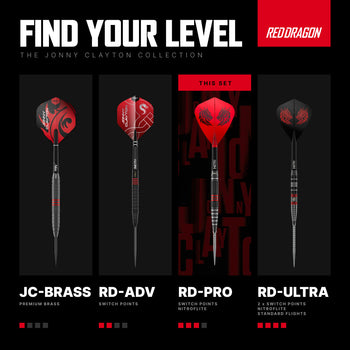 Fléchettes Jonny Clayton RD-PRO à pointe interchangeable, 90 %