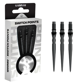 Winmau Switch Points  - Grooved Black