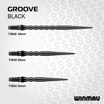 Winmau Switch Points  - Grooved Black