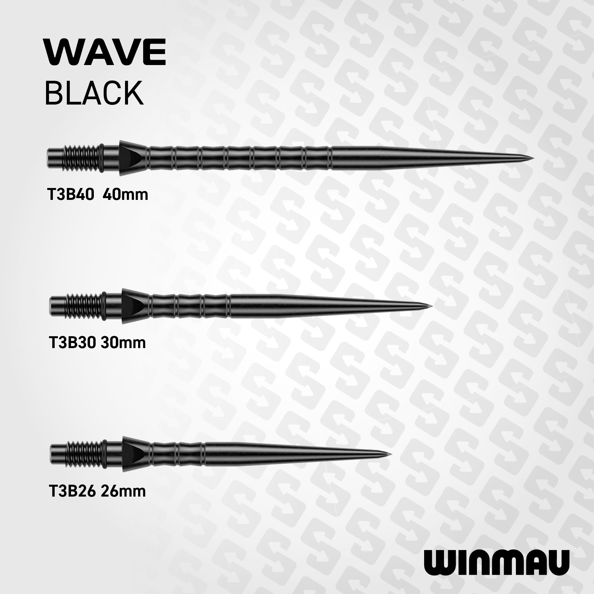 Winmau Switch Points  - Wave Black