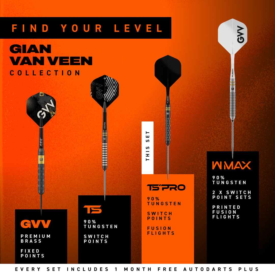 Winmau Gian van Veen TS-PRO 90% Switch Point Darts
