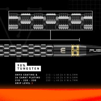 Winmau Gian van Veen TS-PRO 90% Switch Point Darts