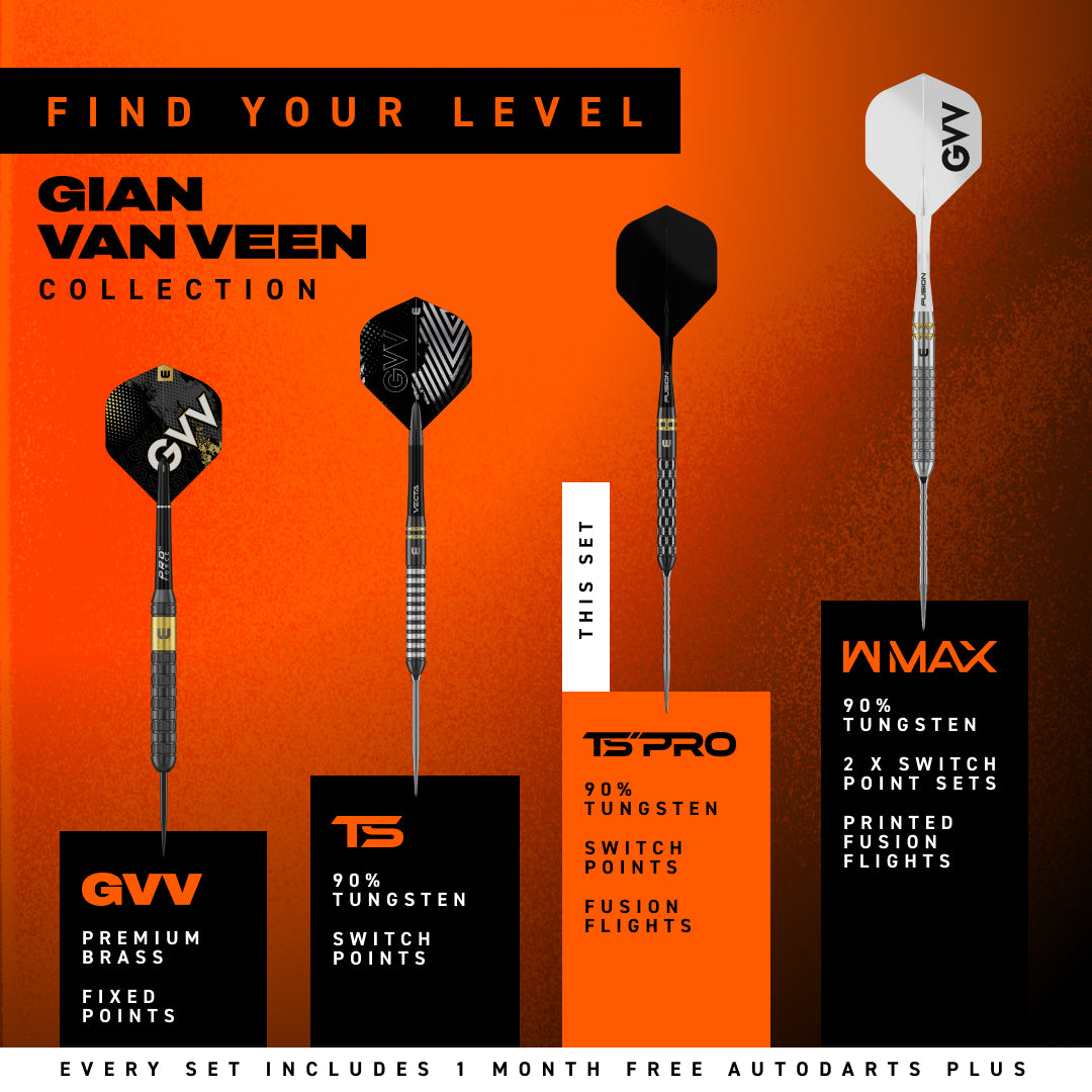 Winmau Gian van Veen TS-PRO 90% Switch Point Darts