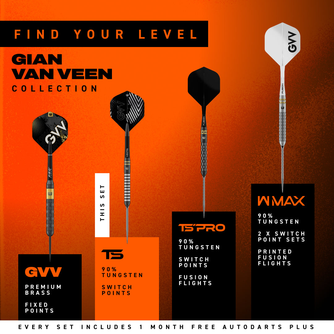 Winmau Gian van Veen TS 90% Switch Point Darts