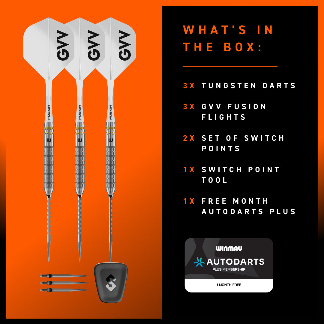 Winmau Gian van Veen W-Max 90% Tungsten Darts | Switch Points