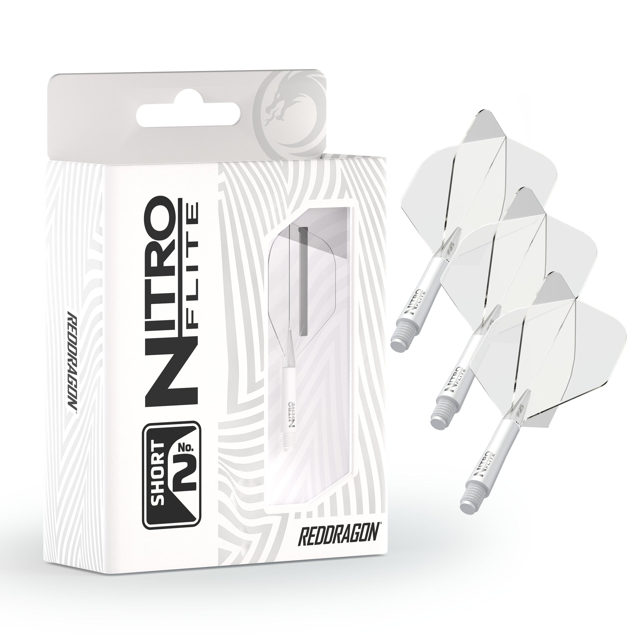 Nitro Flite -  Integrated Flight and Shaft White & Clear