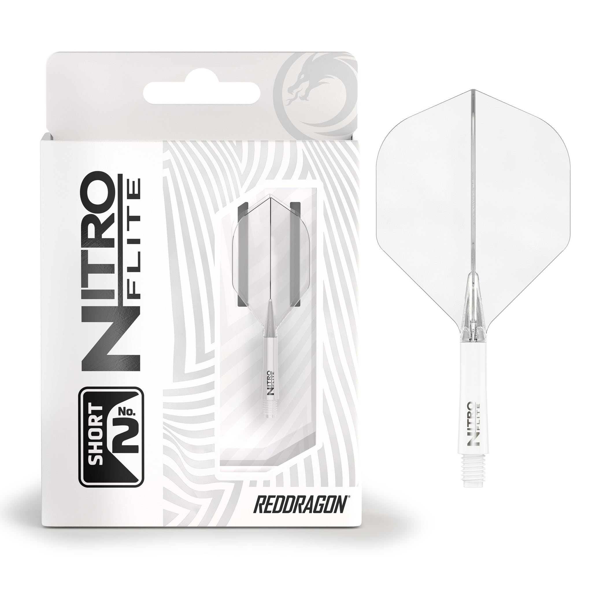 Nitro Flite -  Integrated Flight and Shaft White & Clear