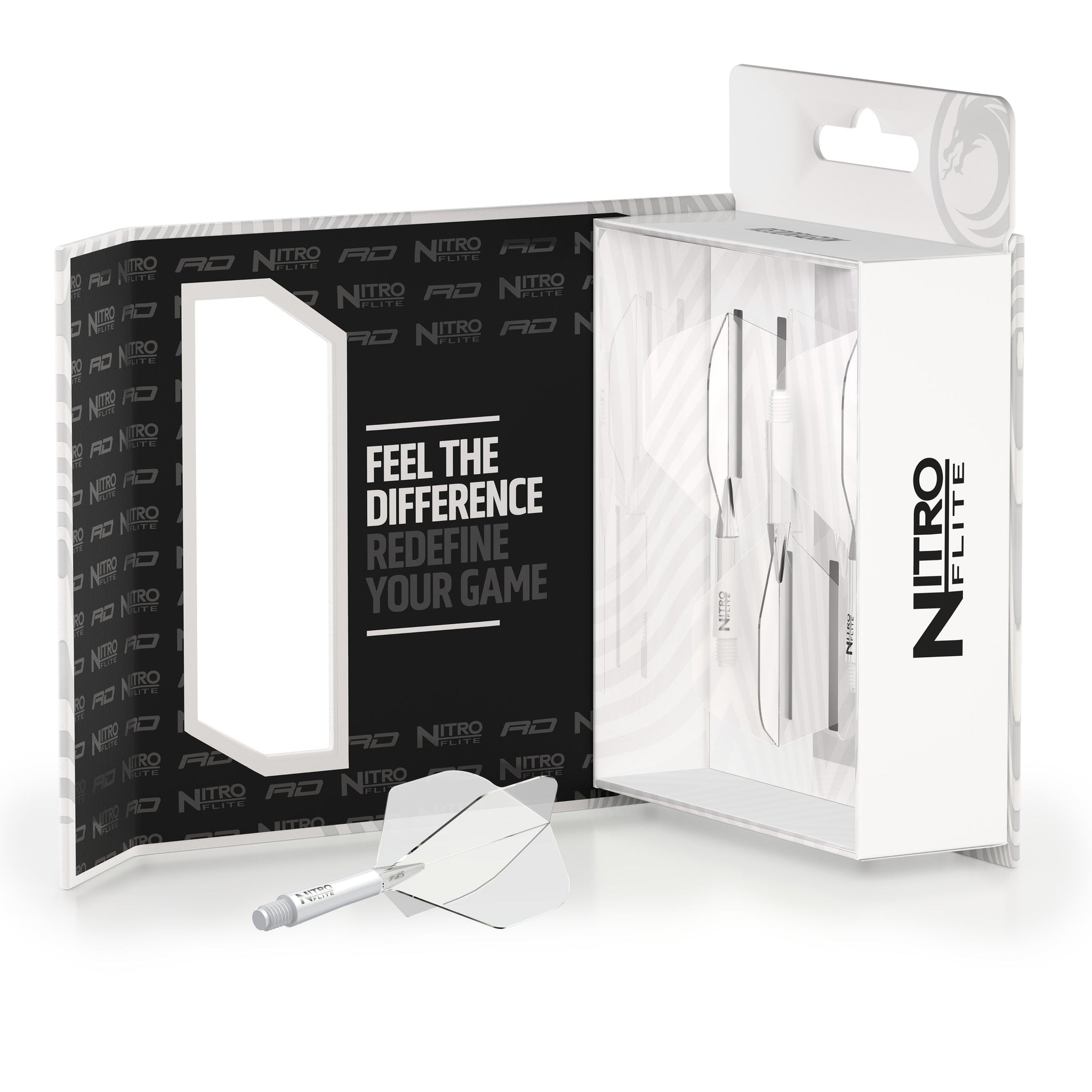 Nitro Flite -  Integrated Flight and Shaft White & Clear