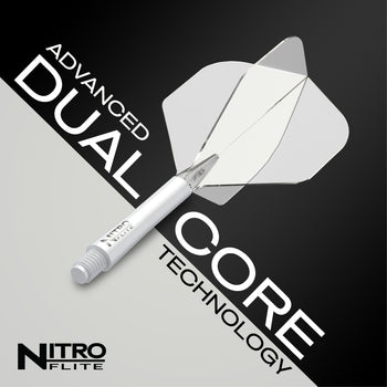 Nitro Flite -  Integrated Flight and Shaft White & Clear