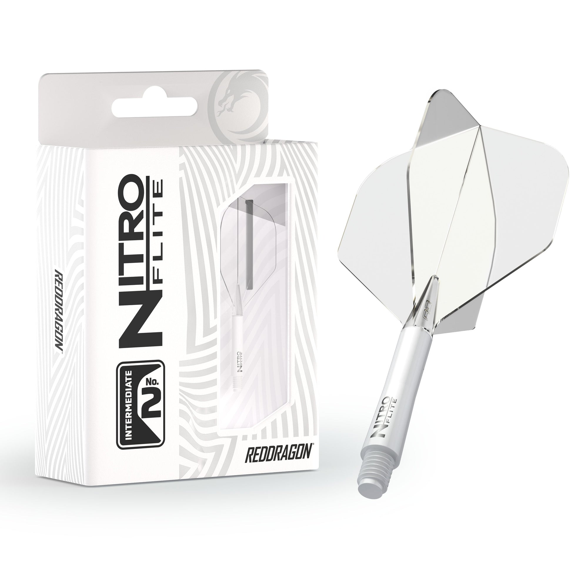 Nitro Flite -  Integrated Flight and Shaft White & Clear