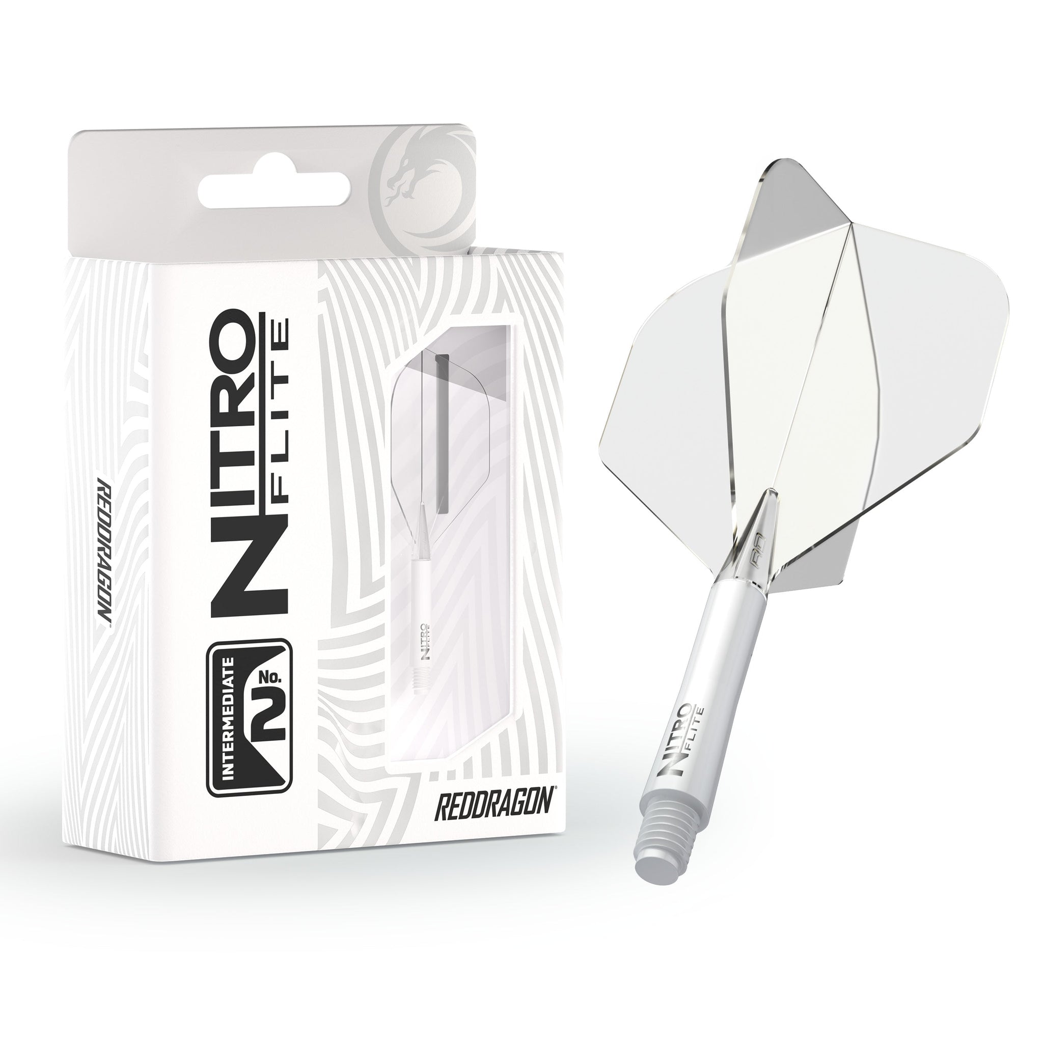 Nitro Flite -  Integrated Flight and Shaft White & Clear