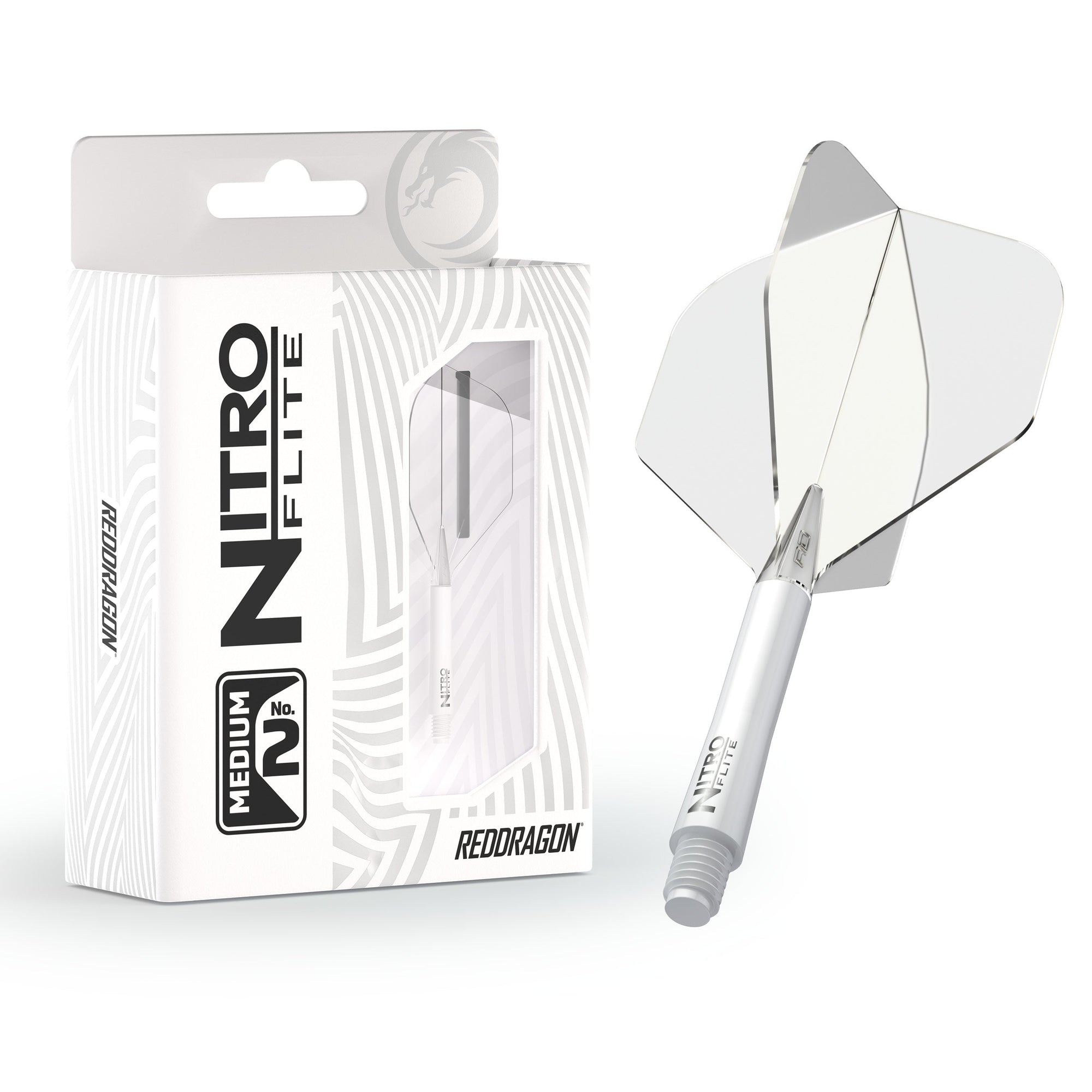Nitro Flite -  Integrated Flight and Shaft White & Clear